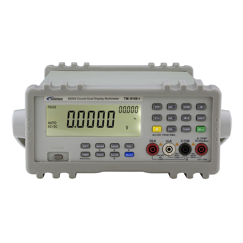 TM-8155+ AC DC True RMS 80000 Count Dual Display Bench Multimeter with RS232 Interface